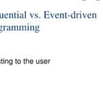 Difference between a Sequential Program and an Event-driven Program